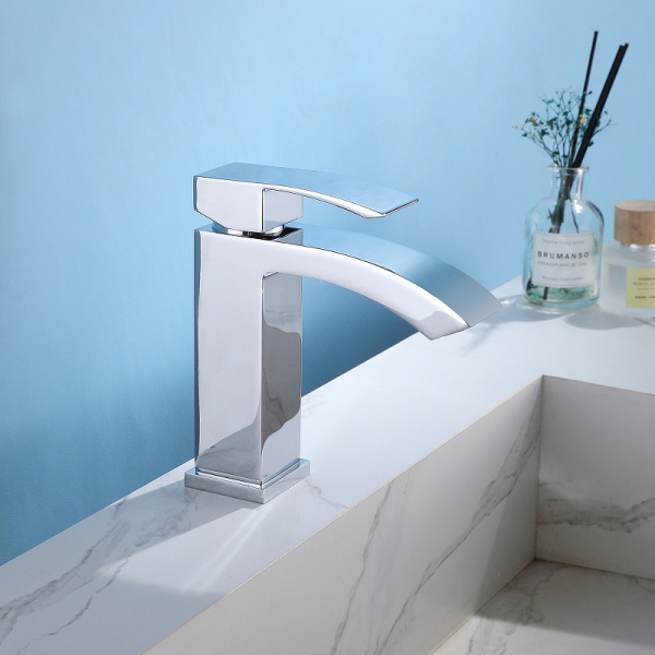 смеситель для раковины abber wasserfall af8610 хром 456109