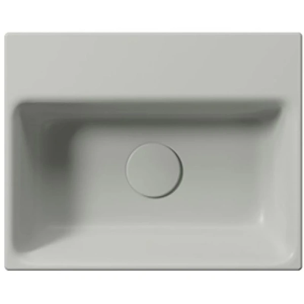 раковина gsi nubes 9684117 накладная, 40x32 см, cenere opaco (серый матовый)