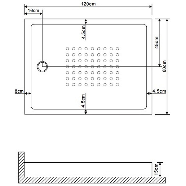 душевой поддон grossman 120×80 gr-31200920r белый