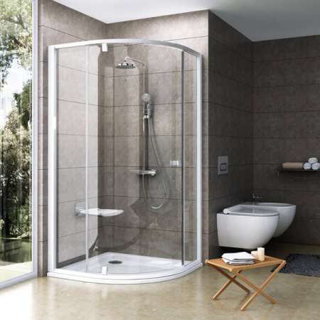 Душевой уголок Ravak Pivot PSKK3-80 37644101Z1 профиль белый, стекло прозрачное