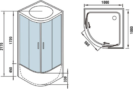 душевая кабина weltwasser ww500 halle 1002 100x100 10000003243 профиль хром стекло прозрачное