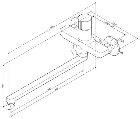 смеситель для ванны am.pm x-joy f85a90500 универсальный хром