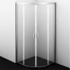 душевой уголок wasserkraft lippe 80×80 45s00 профиль хром, стекло прозрачное