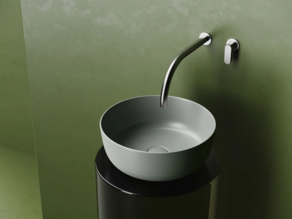 раковина ceramicanova element cn6073mh накладная, ø36 см, антрацит матовый