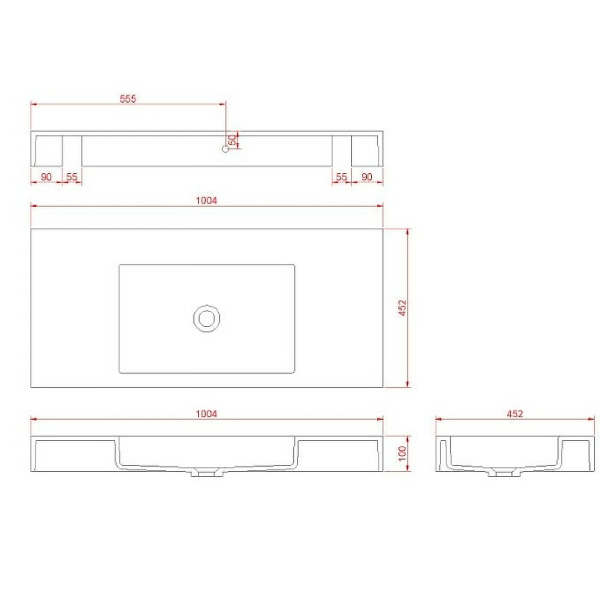 раковина boheme armadi art flat 100 888-100 белая матовая