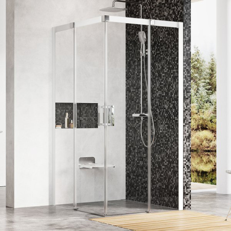 Душевой уголок Ravak Matrix MSRV4 100×100 1WVAA100Z1 профиль белый, стекло прозрачное
