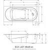 акриловая ванна riho lazy 180х80 b081001005 (bc4100500000000) без гидромассажа
