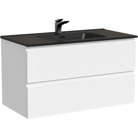 тумба под раковину sancos folk fl90w 89 см, подвесная, белый матовый