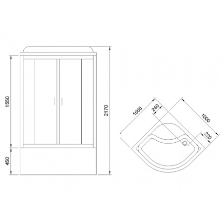 душевая кабина royal bath rb 100nrw-c