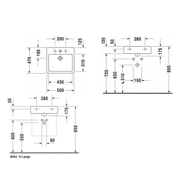 накладная раковина в ванную duravit vero 454500827