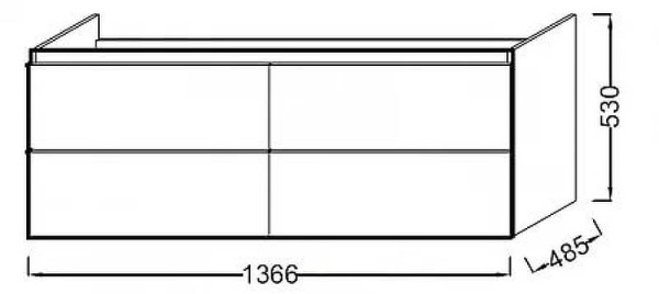 тумба под раковину jacob delafon odeon up 140 eb997-e10 подвесная квебекский дуб