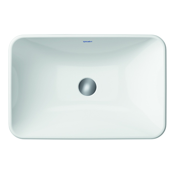 раковина duravit d-neo 2397600070 накладная, 60х40 см, без перелива, белый