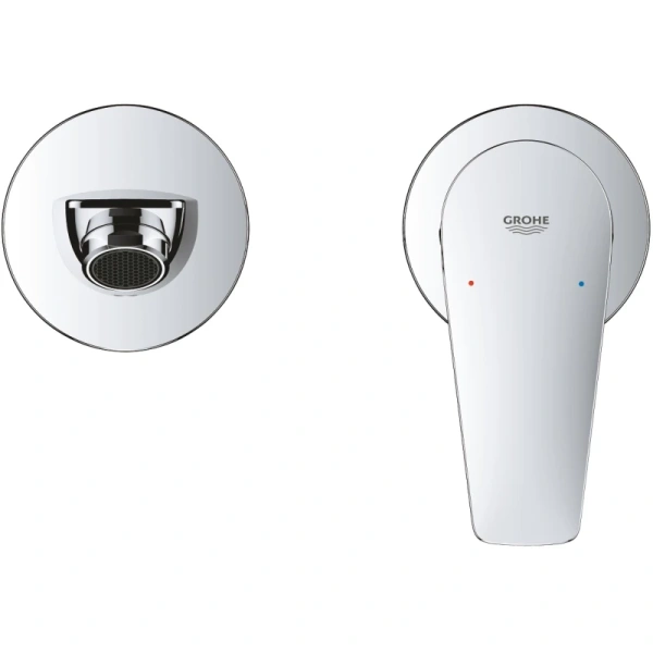 смеситель grohe bauedge new 20474001 для раковины, без донного клапана, хром