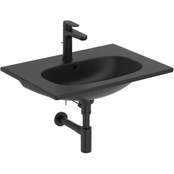 раковина полувстраиваемая ideal standard tesi t3510v3 60 см с отверстием под смеситель