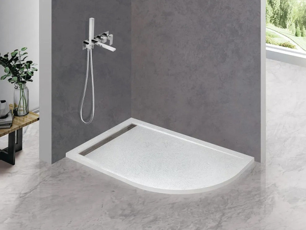 душевой поддон из искусственного камня cezares tray as 120x80 l tray-as-rh-120/80-30-w-l белый