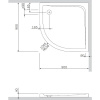 душевой поддон am.pm spirit w7at-gsr0-090w белый