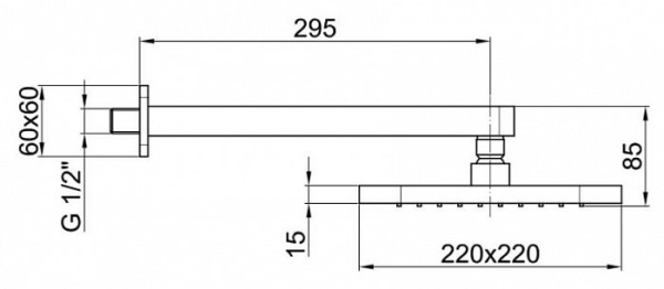 верхний душ webert comfort ac0398010metal цвет золото