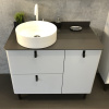 тумба с раковиной comforty сорренто 90н 00-00000821 напольная светло-серая
