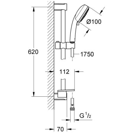 душевой гарнитур grohe new tempesta cosmopolitan 27576002