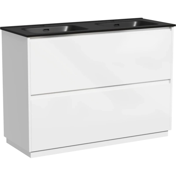 тумба под раковину sancos libra floor 120 lb120f-2w белый глянец