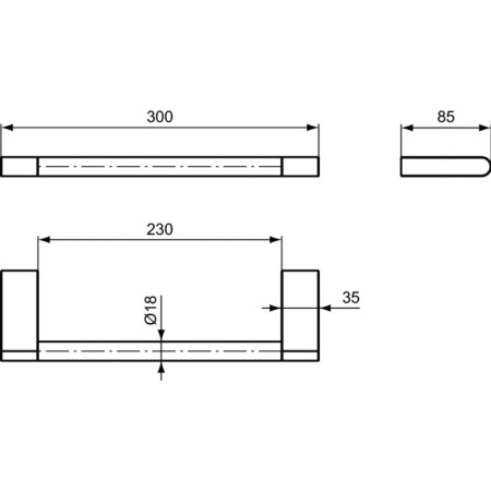 полотенцедержатель ideal standard connect n1385aa 30 см