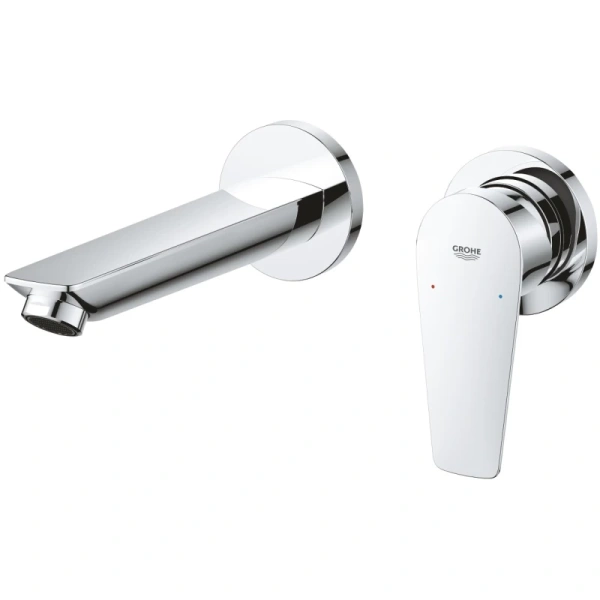 смеситель grohe bauedge new 20474001 для раковины, без донного клапана, хром