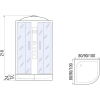 душевая кабина river desna 100x100x26 тн 10000000731 профиль матовый хром задняя стенка черная