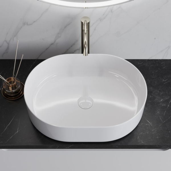 раковина накладная belbagno bb1483, белая.