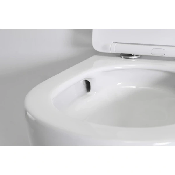 унитаз tece tecespring r 9700998p подвесной, безободковый, с сиденьем в комплекте, белый
