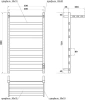 полотенцесушитель point меркурий pn83858pgr электрический, с полкой, 50x80 см, графит