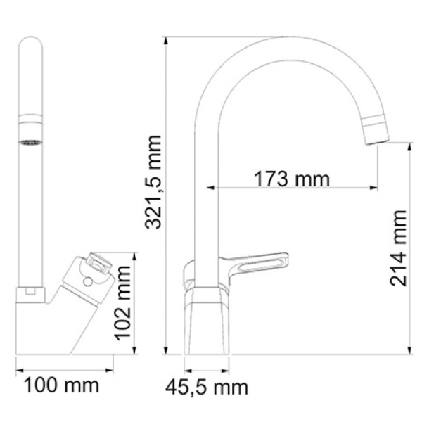 смеситель для кухни wasserkraft ruhr 24407 цвет хром