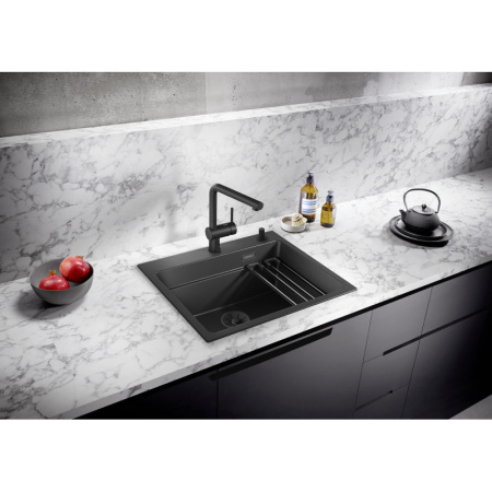 мойка для кухни blanco etagon 6526339 silgranit black edition