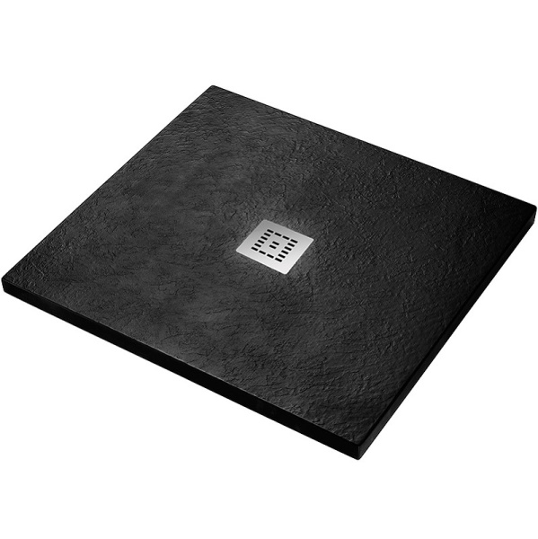 душевой поддон из искусственного камня belbagno uno 90x90 tray-mr-uno-a-90-35-nero-cr черный матовый