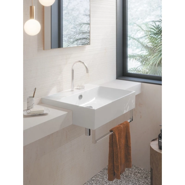раковина catalano zero 126550001 55x47 см, накладная, белый глянец