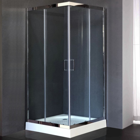 Душевой уголок Royal Bath HPD 80×80 RB80 HPD-T-CH без поддона профиль хром, стекло прозрачное