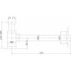 сифон для раковины abber af0030sp 1 1/4"-32, сатин