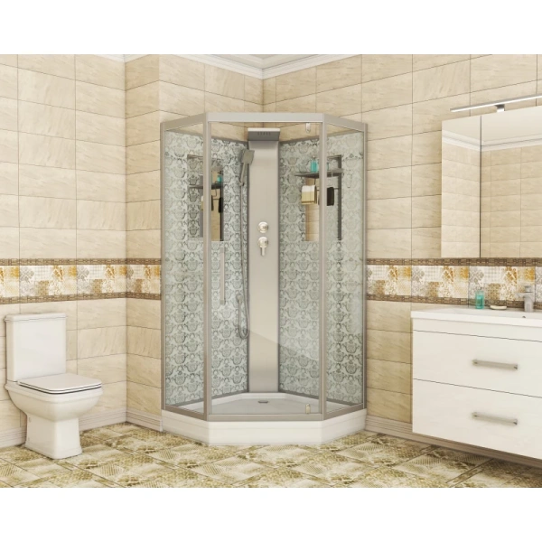 душевая кабина niagara luxe ng-7717wbk 100x100 без гидромассажа