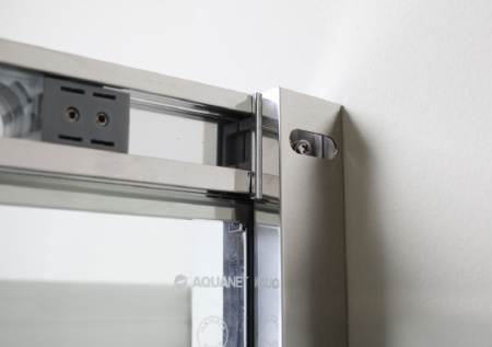душевой уголок aquanet delta npe2142 00183842 100×100 профиль хром, стекло прозрачное