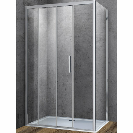 Душевой уголок Vincea Soft 160×90 VSR-3SO9016CL профиль хром, стекло прозрачное