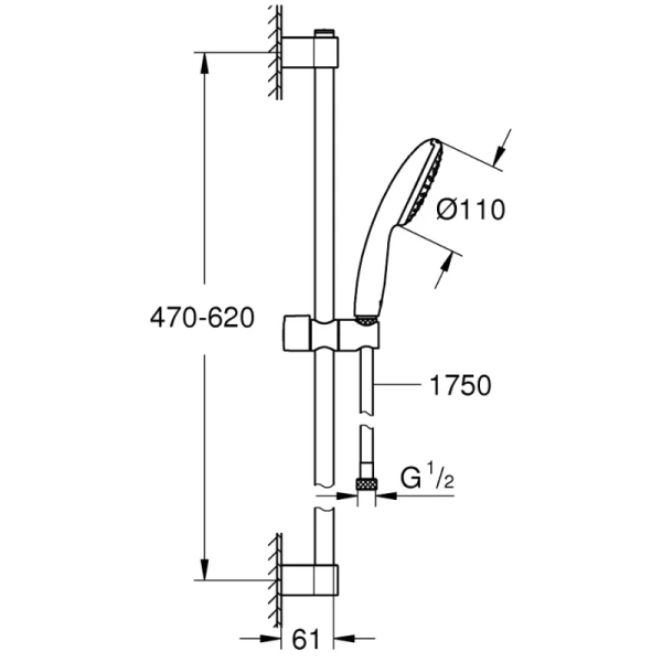 душевой гарнитур grohe tempesta 27853003