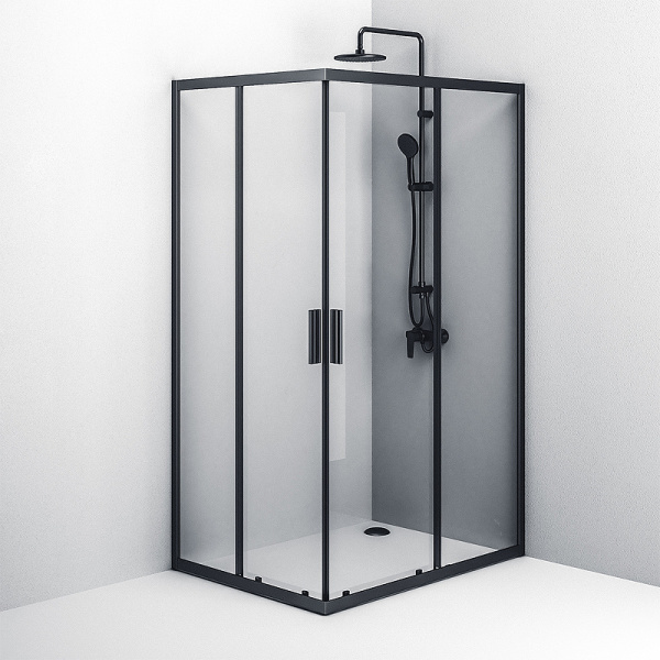 душевой уголок am.pm gem s 120×90 w93g-404-120290-bt профиль черный матовый, стекло прозрачное