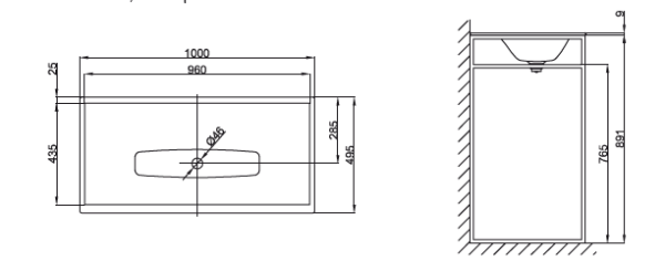 раковина на каркасе 100 см bette lux shape a172-000 цвет: белый