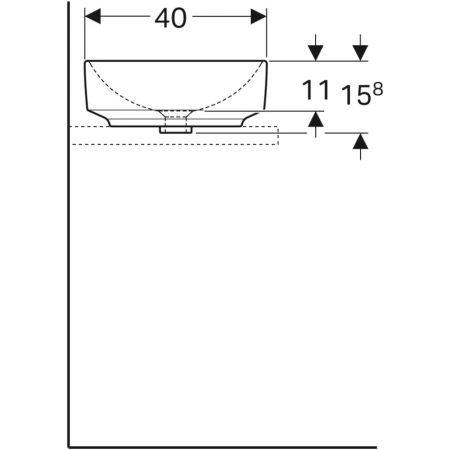раковина в ванную накладная 55 см geberit variform 500.774.01.2
