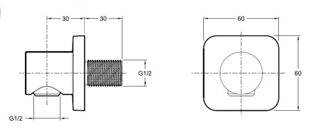 шланговое подключение jacob delafon modulo e8463-cp хром