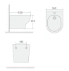 биде подвесное boheme fiore 978-bidet-w белый