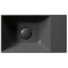 раковина gsi kube x 9484026 подвесная, 40x23 см, ardesia opaco (черный матовый)