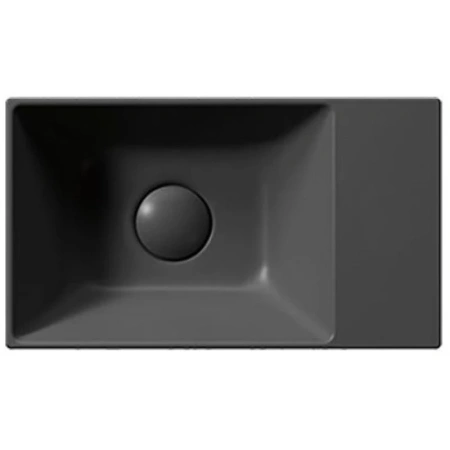 раковина gsi kube x 9484026 подвесная, 40x23 см, ardesia opaco (черный матовый)