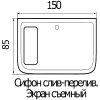 акриловая ванна wemor 150х85 10000005547 без гидромассажа