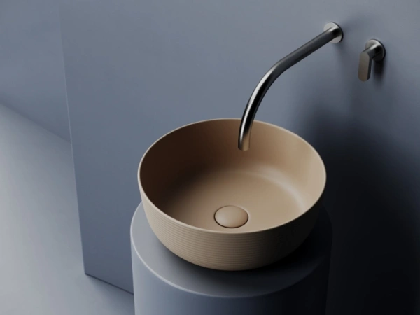 раковина ceramicanova element cn6073mc накладная, ø36 см, капучино матовый