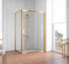 душевой уголок vegas glass zp+zpv 140*70 09 01 профиль золото, стекло, стекло прозрачное